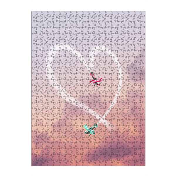 artboxONE Puzzle "LOVE IS IN THE SKY" artboxONE - Liebe - Plane,Funny,Humor,Love,Pop-art,Contemporary-art,Modern-art,Air,Sky,Clouds - Bild plane