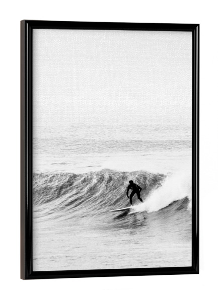 Poster mit schwarzem Rahmen "Surf Time" artboxONE - Schwarzweiß,Reise / Strand und Meer,Sport / Sommerspiele,Städte / Los Angeles