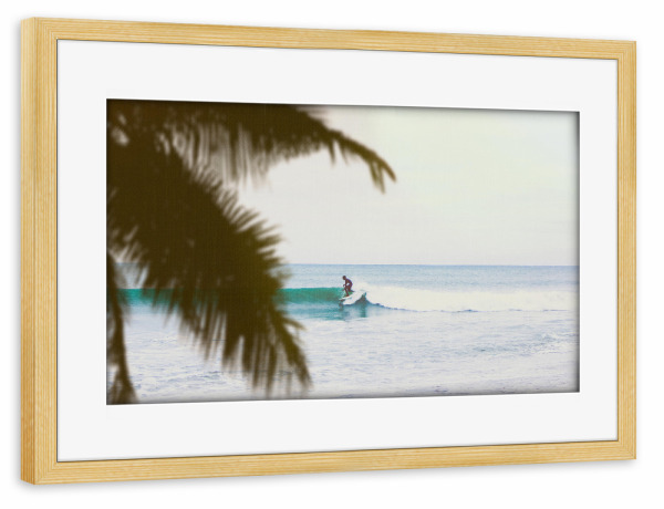 Poster mit Rahmen kiefer "Summer Surf" artboxONE - Natur,Reise / Strand und Meer,Sport / Sommerspiele,Städte / Los Angeles