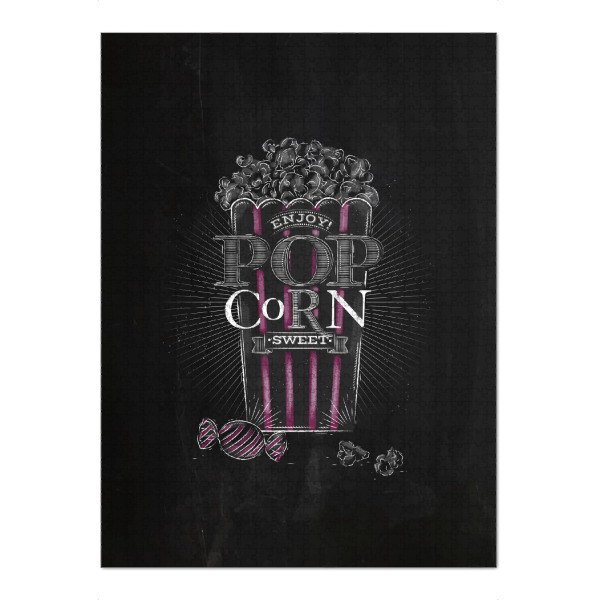 Puzzle Ravensburger "Popcorn sweet black" artboxONE - Film,Essen & Trinken,Schwarzweiß