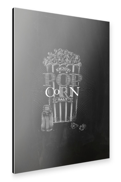 Alu-Dibond "Popcorn salt chalk" 30x20 cm artboxONE