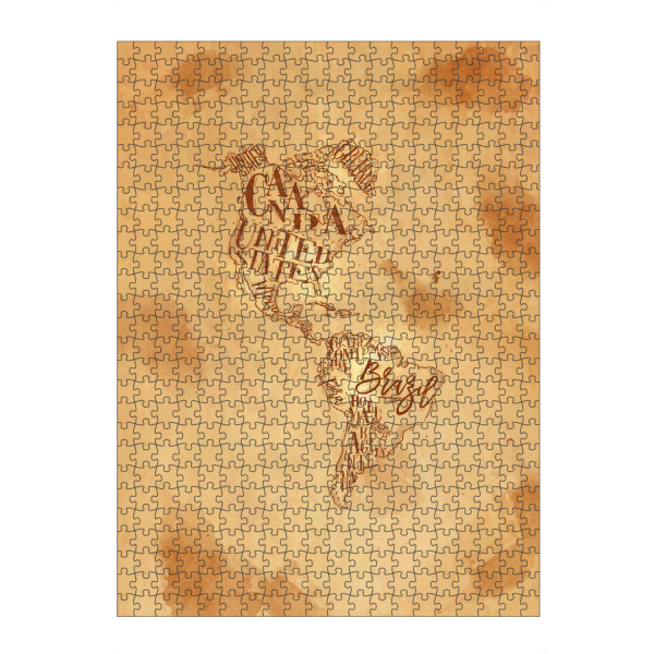 Puzzle Ravensburger "Map America vintage craft" artboxONE - Reise,Kartografie