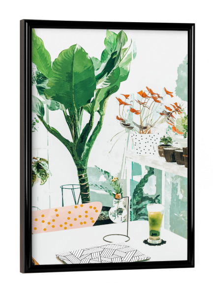 Poster mit schwarzem Rahmen "Junglow" artboxONE - Natur