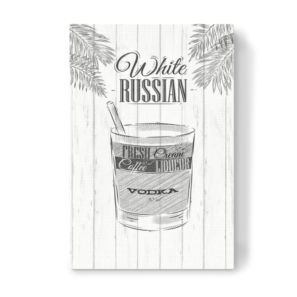 Leinwandbild "White russian cocktail wood" artboxONE - Essen & Trinken / Alkohol