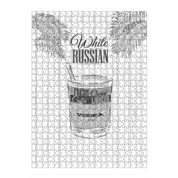 artboxONE Puzzle "White russian cocktail wood" artboxONE - Essen & Trinken / Alkohol