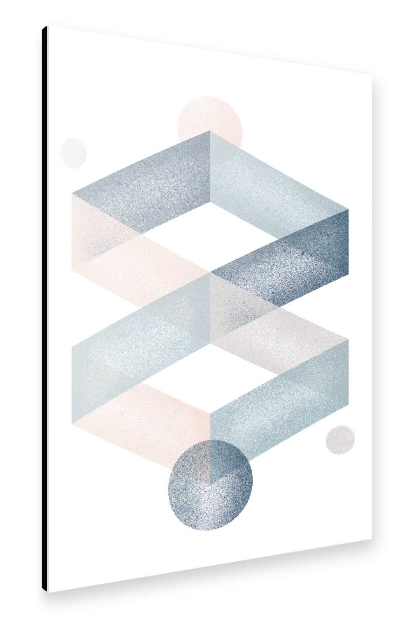 Alu-Dibond "Infinty - Grey Green Pink" 75x50 cm artboxONE