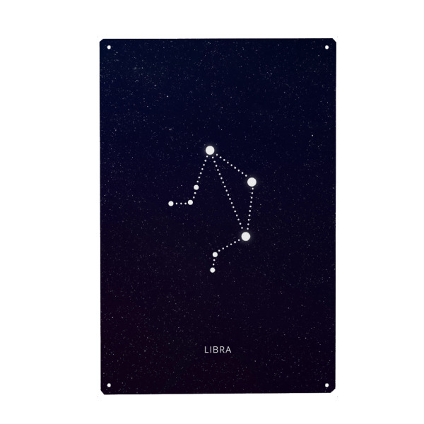 Holzbild "Libra zodiac constellation" artboxONE - Schwarzweiß,Ultraviolet,Galaxy