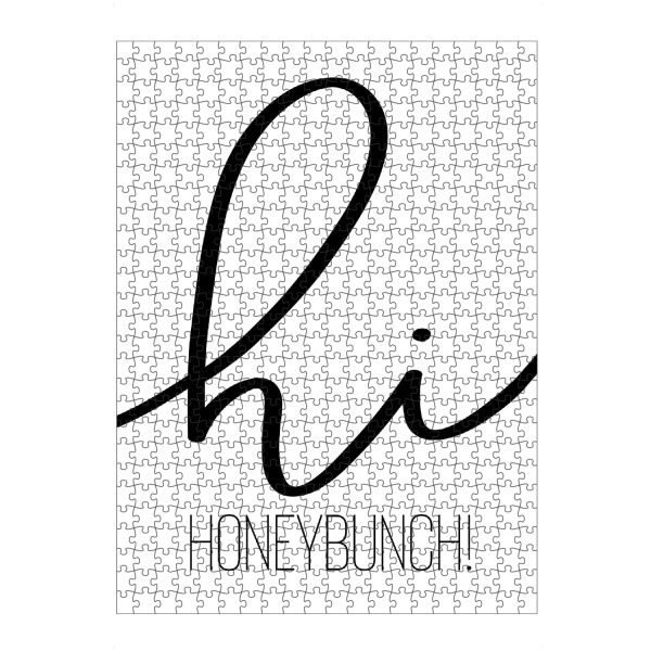 Puzzle Ravensburger "Hi Honeybunch" artboxONE - Typografie,Schwarzweiß,Liebe