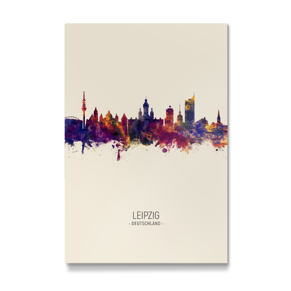 Galerie-Print "Leipzig Skyline Beige" 30x20 cm artboxONE