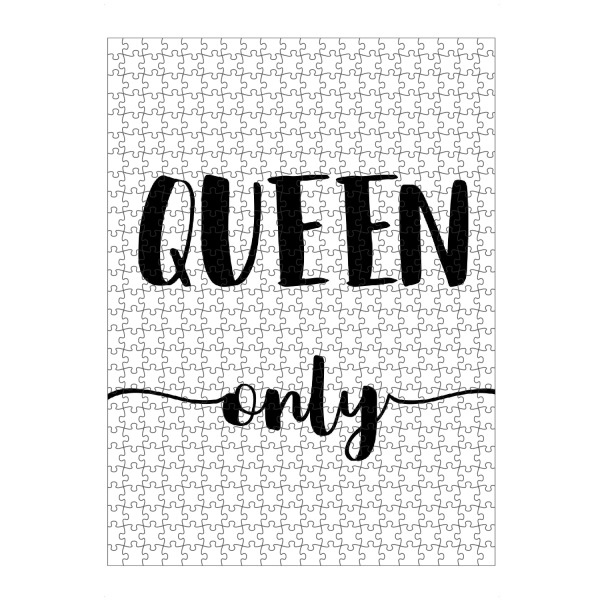 Puzzle Ravensburger "QUEEN ONLY Nur für Königinnen" artboxONE - Typografie,Schwarzweiß,Liebe,Für Mama