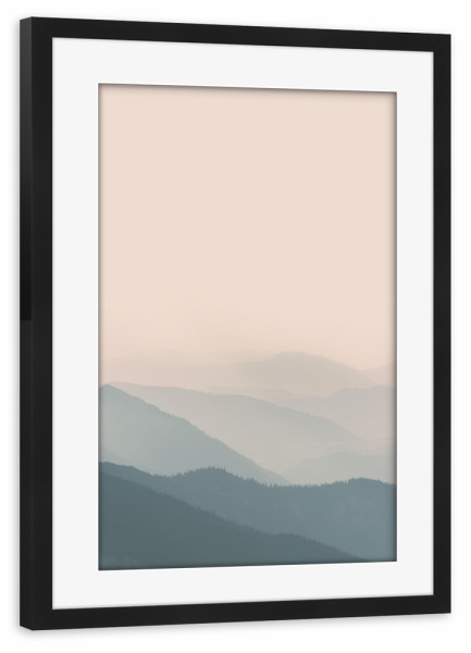 Poster mit Rahmen schwarz "Layers of Mountain" artboxONE - Natur,Abstrakt - Abstract,Mountain,Mountain layers,Nature,Photography