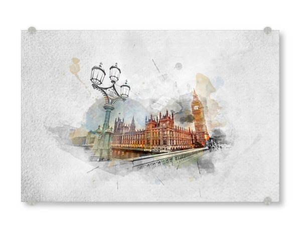 Acrylglasbild "Painting of Big Ben" artboxONE - Städte / London,Architektur