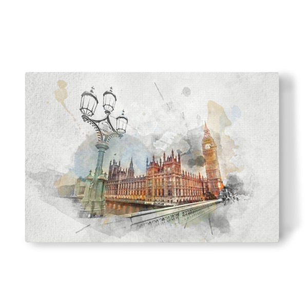 Leinwandbild "Painting of Big Ben" artboxONE - Städte / London,Architektur