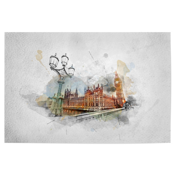 Poster "Painting of Big Ben" artboxONE - Städte / London,Architektur