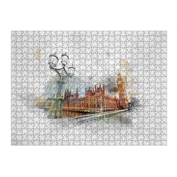 artboxONE Puzzle "Painting of Big Ben" artboxONE - Städte / London,Architektur
