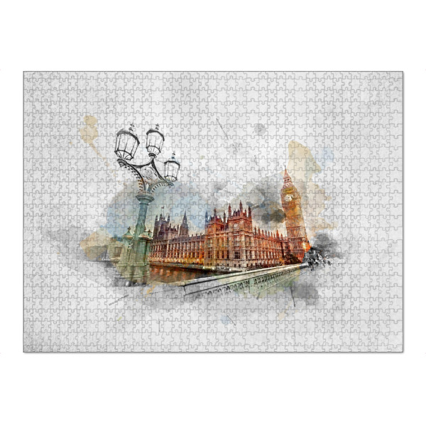 Puzzle Ravensburger "Painting of Big Ben" artboxONE - Städte / London,Architektur