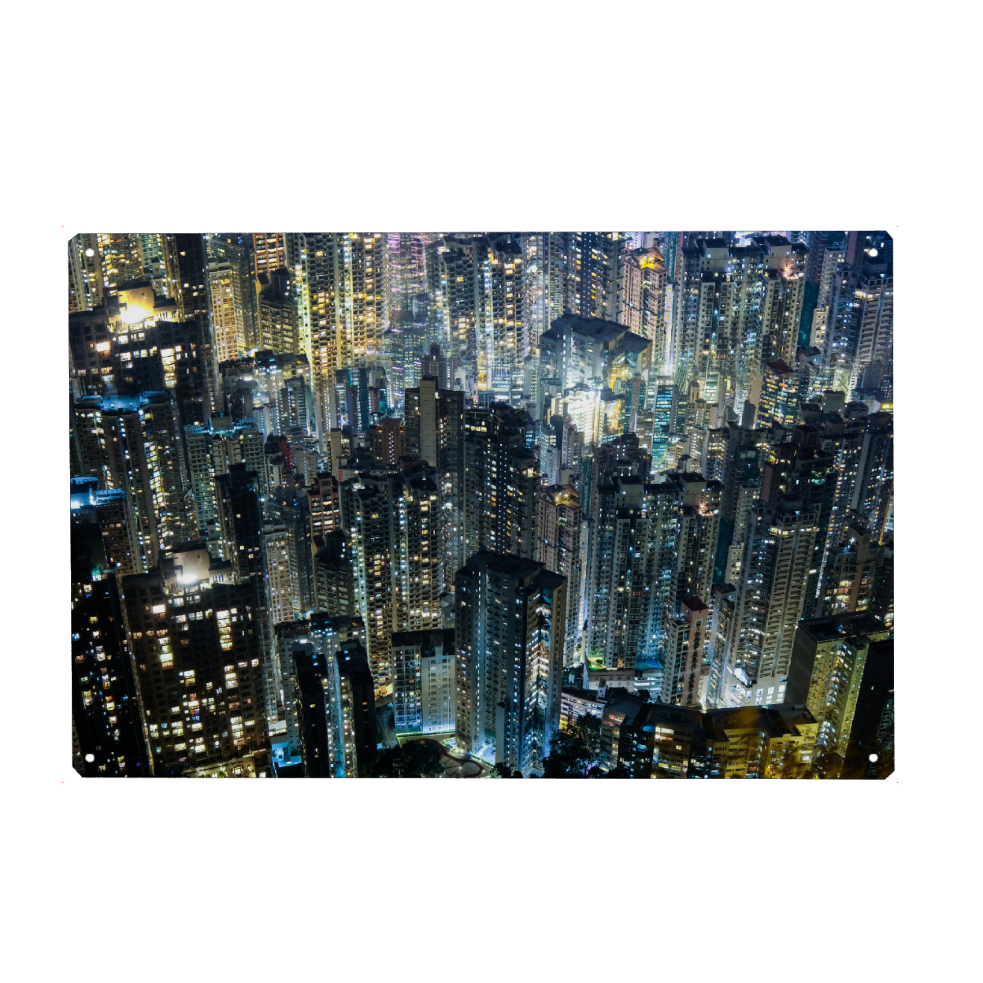 Metall Poster "Many Dreams" artboxONE - Städte,Architektur - Hong kong,China,Metropole,Urban,Leben,Lebensraum,Cool,Style,Minmal,Loft,Wohnen,Enge