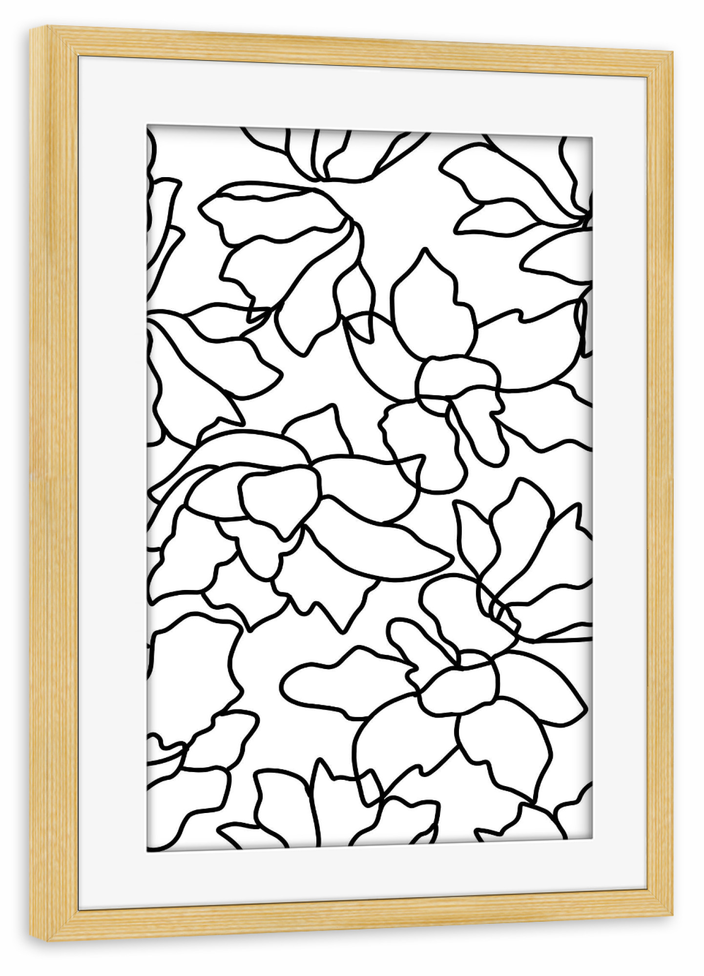 Poster mit Rahmen kiefer "Isla Pattern" artboxONE - Abstrakt,Schwarzweiß