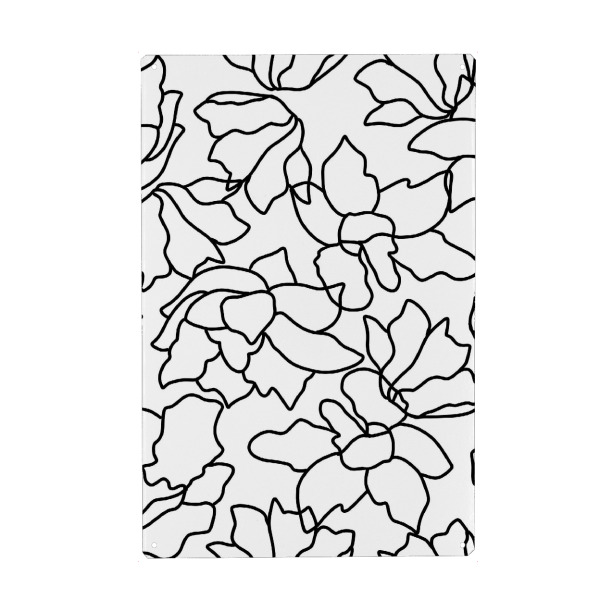 Metall Poster "Isla Pattern" artboxONE - Abstrakt,Schwarzweiß