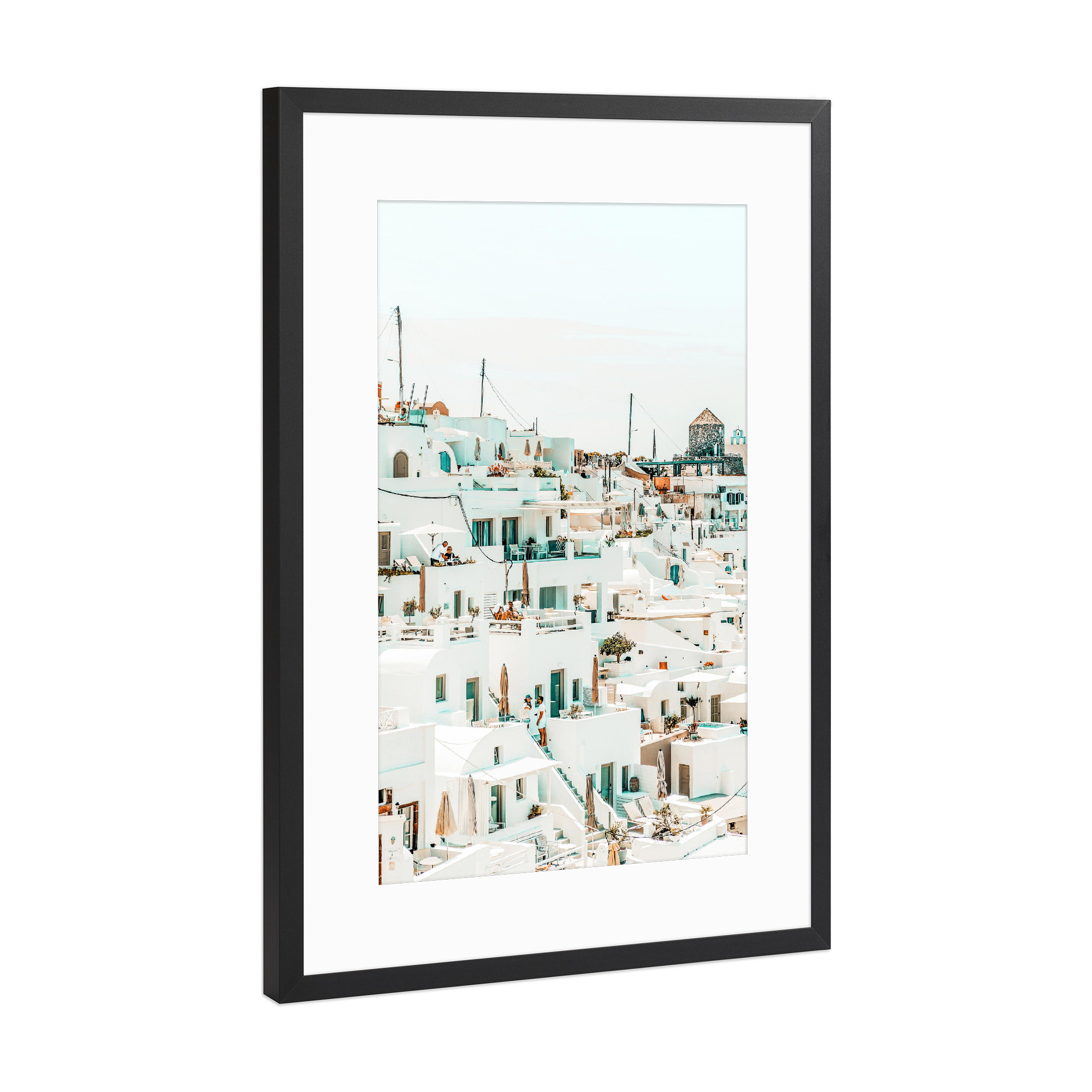 Poster mit Rahmen Schwarz (Metallic) "Travellers" artboxONE - Reise,Architektur