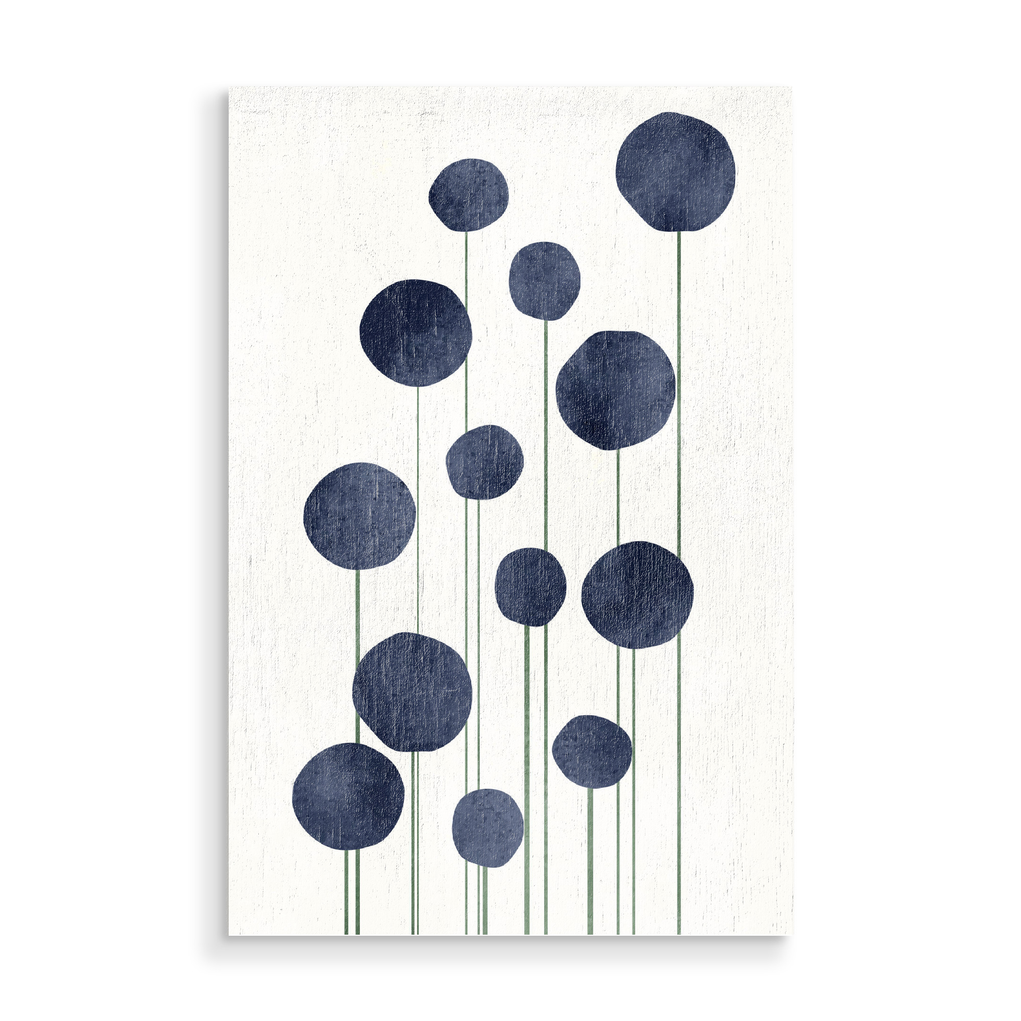Holzbild "Blue Waterflowers" artboxONE - Abstrakt - Blumen,Abstrakt