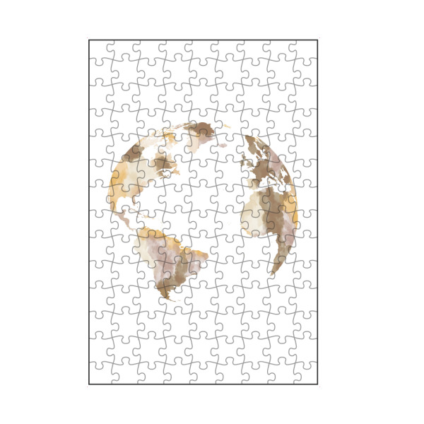 artboxONE Puzzle "Globe, World map rustic color" artboxONE - Kartografie - Watercolor map,World map,Weltkarte,Globe,Rustic - Bild watercolor map