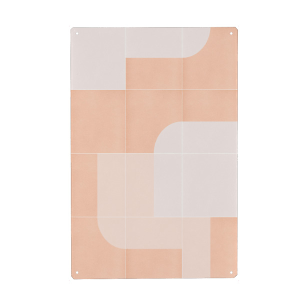 Holzbild "Retro Tiles Fourth" artboxONE - Abstrakt - Mid-century-modern,Pink pearl,Minimal