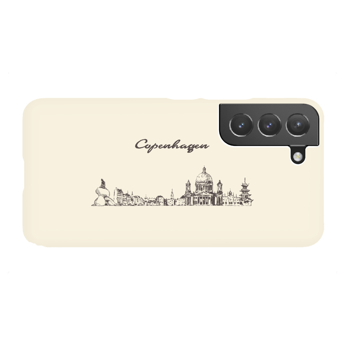 Samsung Galaxy "Copenhagen hand drawn skyline" Premium-Case Handyhülle artboxONE