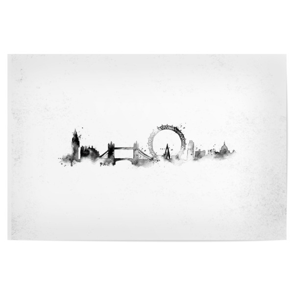 Poster "Silhouette London ink" artboxONE - Städte,Städte / London,Schwarzweiß