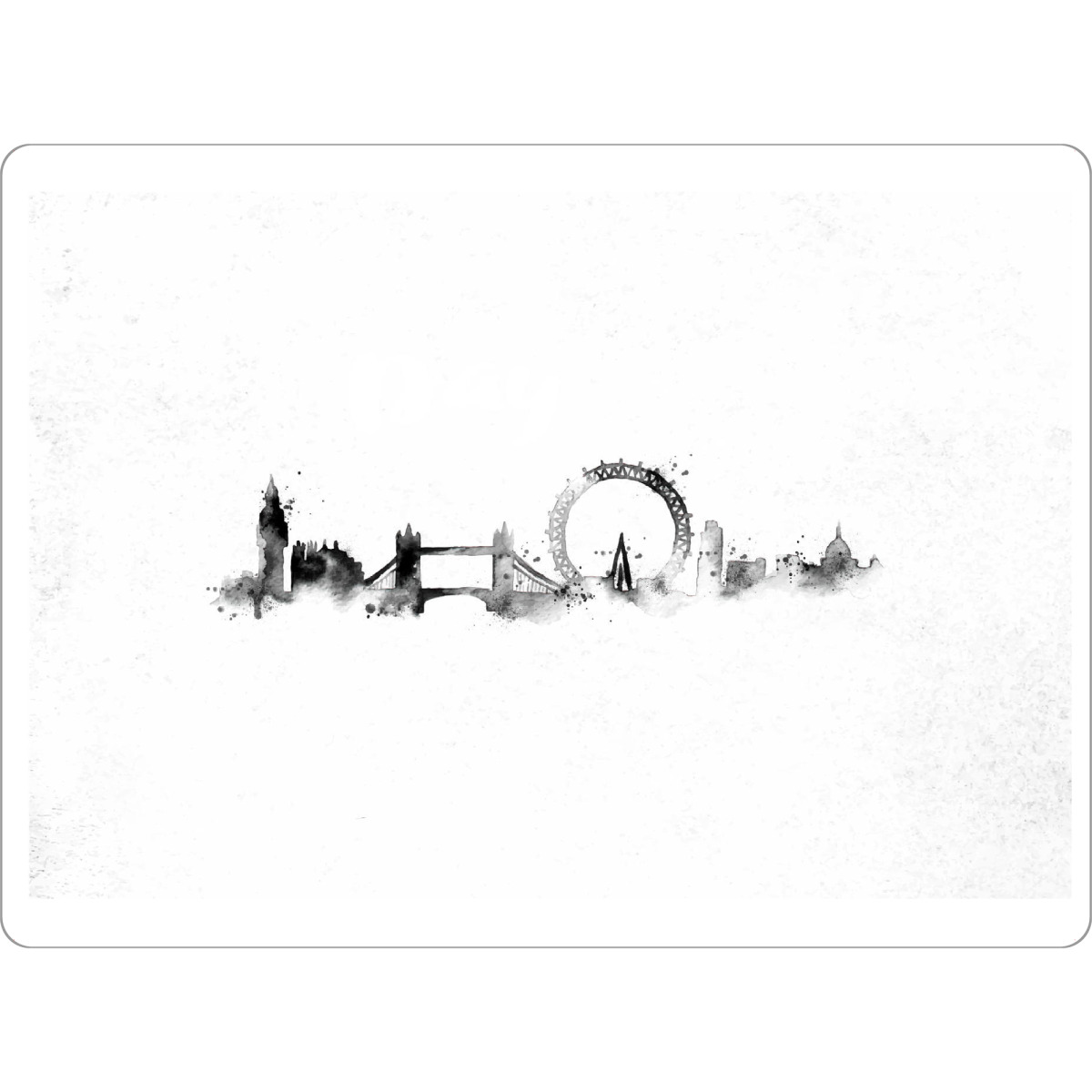 Tischset "Silhouette London ink" artboxONE - Städte,Städte / London,Schwarzweiß
