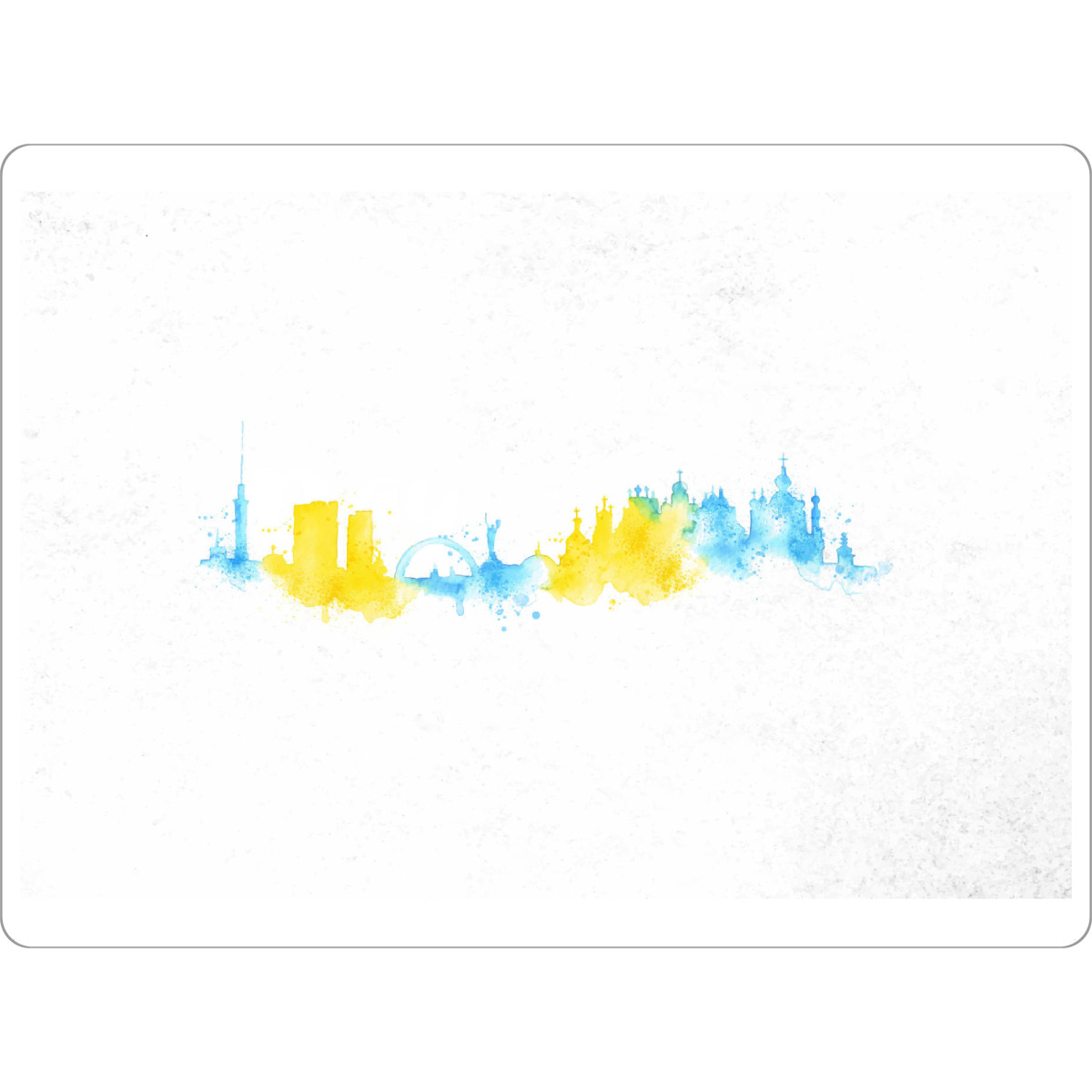 Tischset "Silhouette watercolor Kiev" artboxONE - Städte - Skyline,City,Silhouette,Cityscape,Skyscraper,Watercolor,Handrawn - Bild skyline