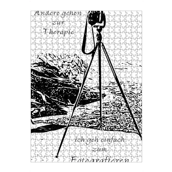 Puzzle Ravensburger "Fotografie als Therapie" artboxONE - Natur,Schwarzweiß - Spruch,Fotografie,Therapie,Strichzeichnung - Bild spruch