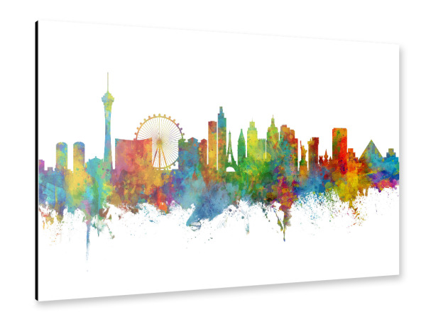 Alu-Dibond "Las Vegas NV Skyline" 30x20 cm artboxONE