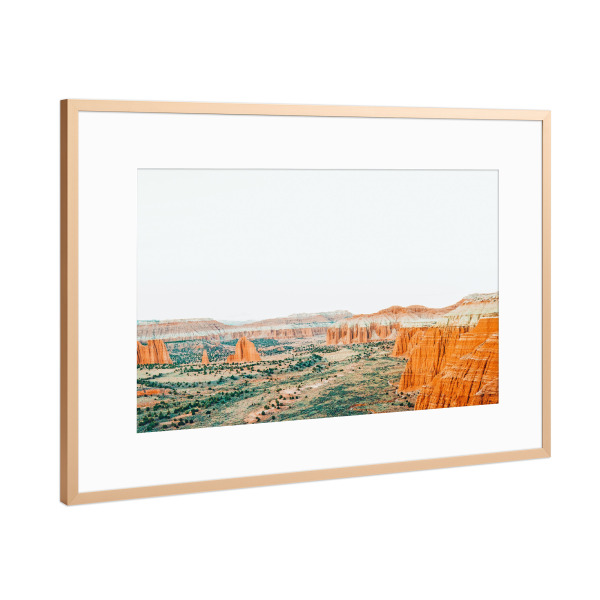 Poster mit Rahmen Kupfer "Travel Now" artboxONE - Städte,Reise