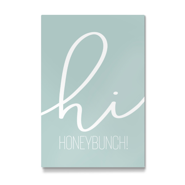 Galerie-Print "Hi Honeybunch - türkis" 30x20 cm artboxONE