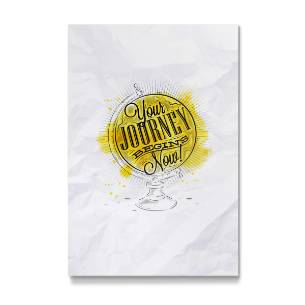 Galerie-Print "Journey globe yellow" 30x20 cm artboxONE