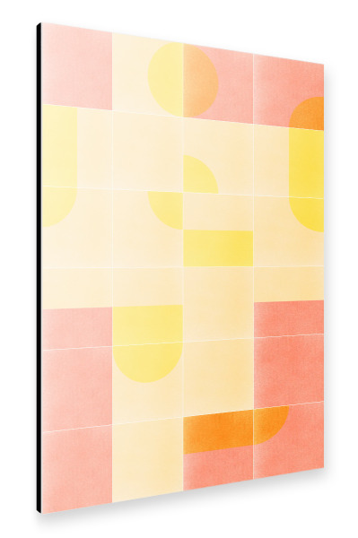 Alu-Dibond "Retro Tiles First" 30x20 cm artboxONE