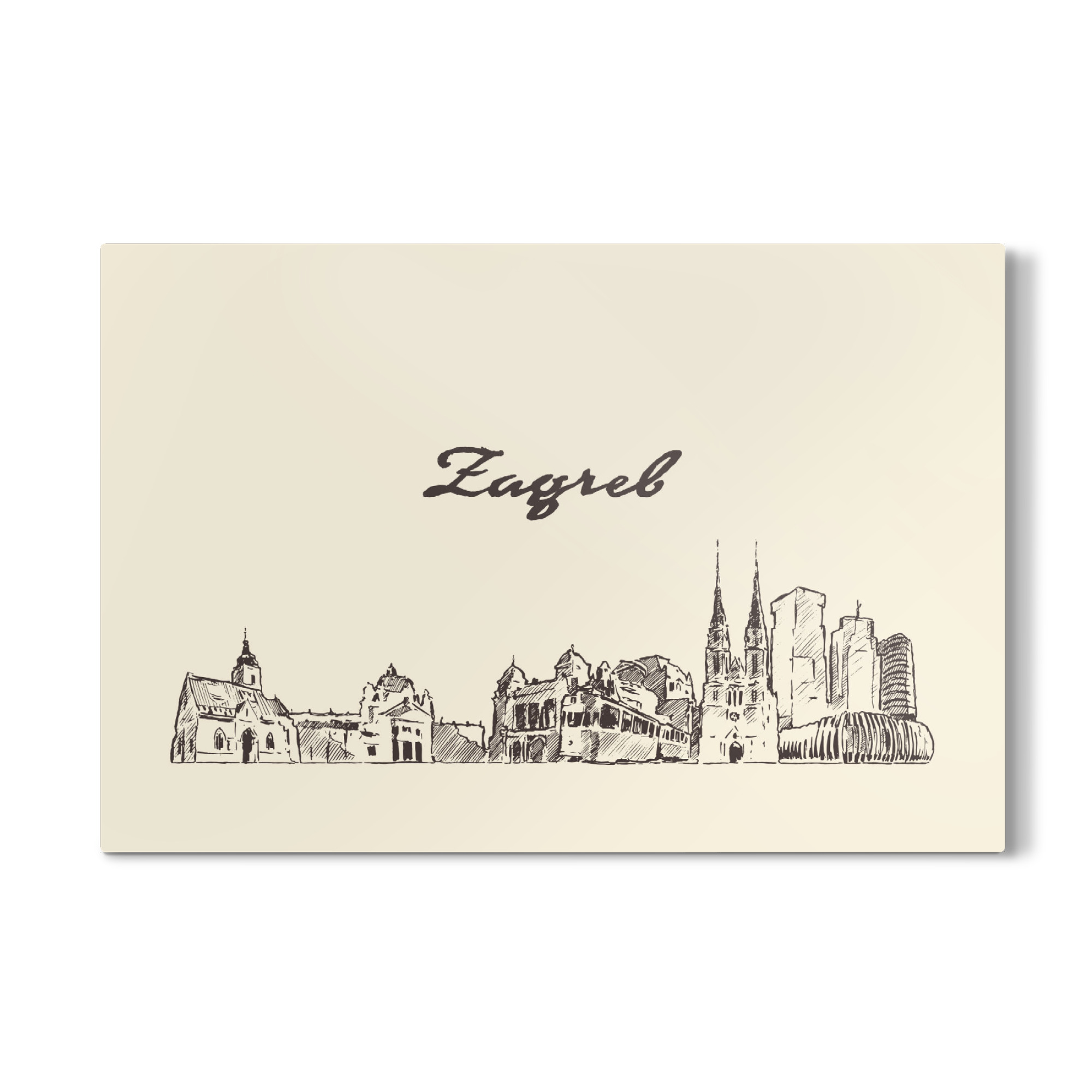 Galerie-Print "Zagreb hand drawn skyline" 75x50 cm artboxONE
