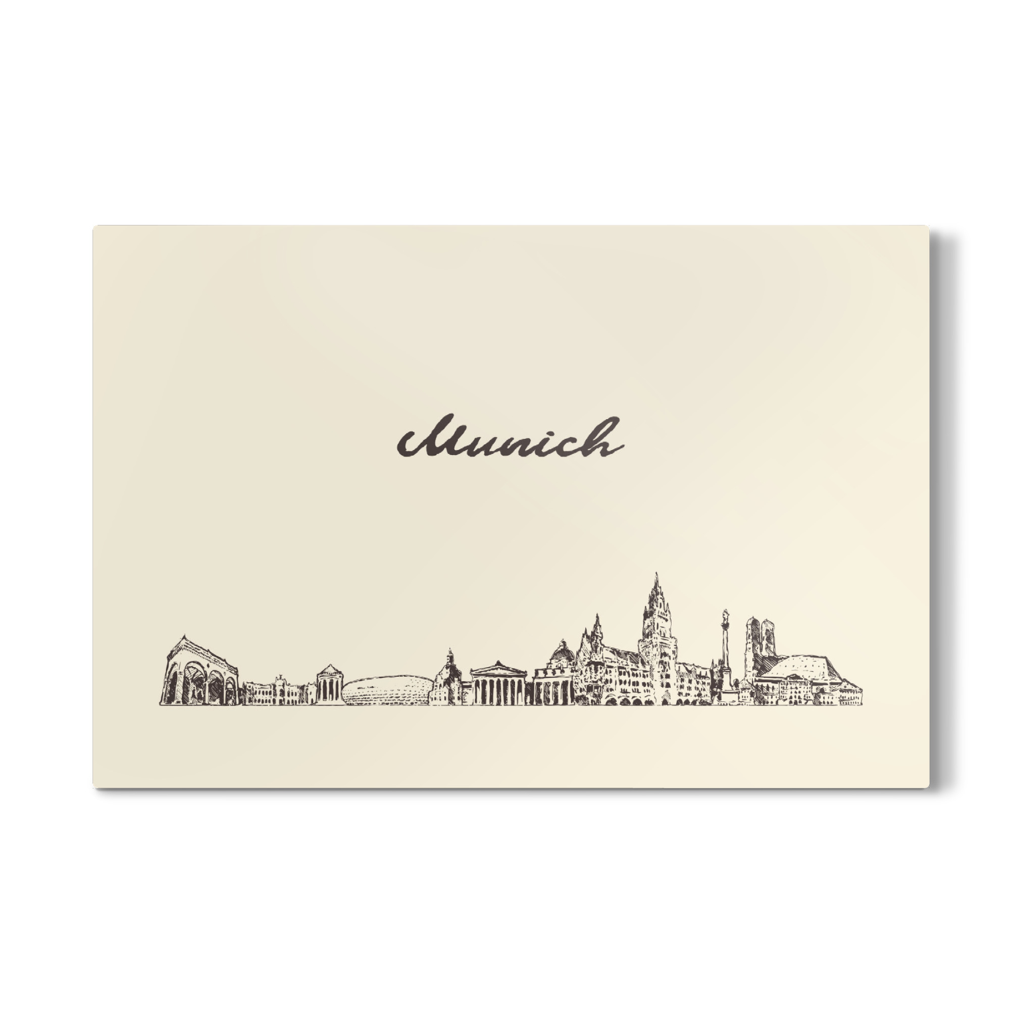 Galerie-Print "Munich hand drawn skyline" 30x20 cm artboxONE