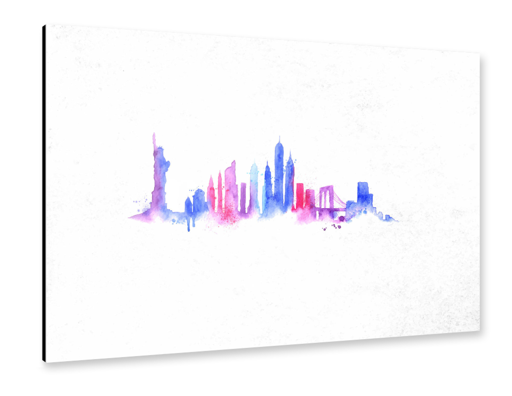 Alu-Dibond "Silhouette watercolor New York" 75x50 cm artboxONE