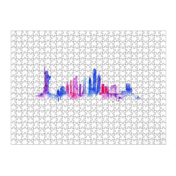 Puzzle Ravensburger "Silhouette watercolor New York" artboxONE - Städte,Städte / New York