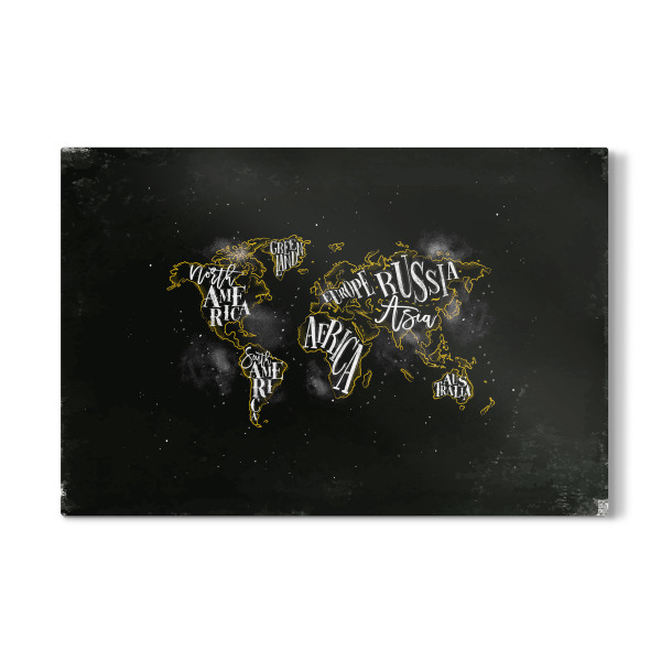 Galerie-Print "Worldmap vintage chalk yellow" 30x20 cm artboxONE