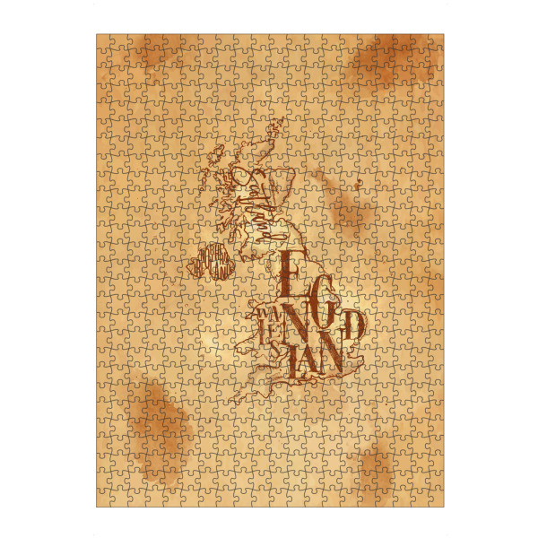 artboxONE Puzzle "Map United Kingdom vintage craft" artboxONE - Reise,Kartografie