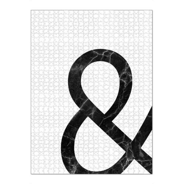 Puzzle Ravensburger "Schriftzeichen: &" artboxONE - Schwarzweiß,Buchstaben - &,Schrift,Buchstabe,Und - Bild &