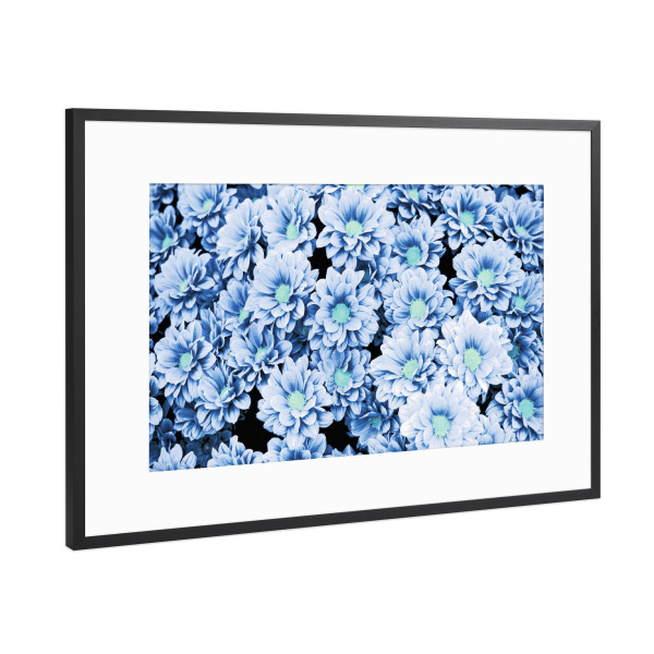 Poster mit Rahmen Schwarz (Metallic) "Darker" artboxONE - Floral