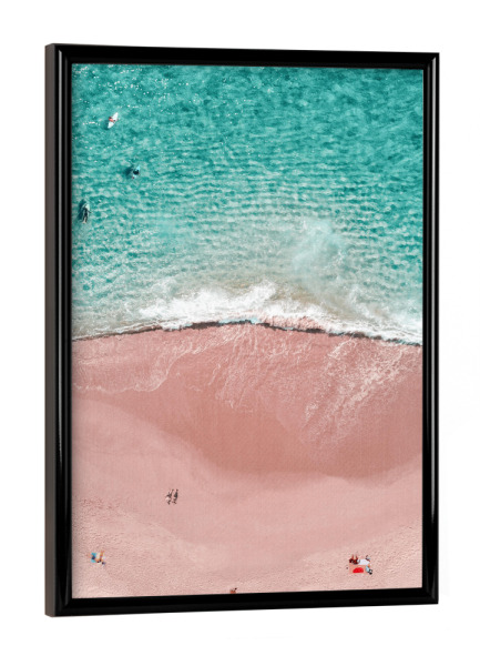 Poster mit schwarzem Rahmen "Pink Vacation" artboxONE - Natur,Reise / Strand und Meer