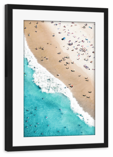 Poster mit Rahmen schwarz "Beach Mood Time" artboxONE - Reise / Strand und Meer,Städte / Los Angeles