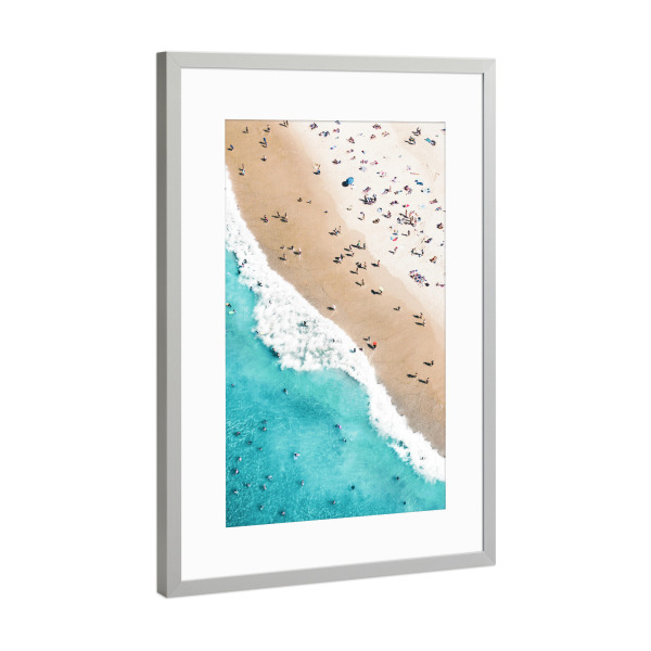Poster mit Rahmen Silber "Beach Mood Time" artboxONE - Reise / Strand und Meer,Städte / Los Angeles