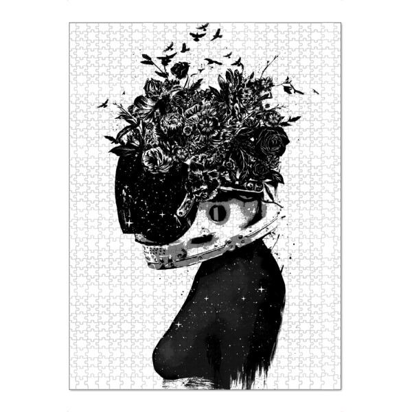 Puzzle Ravensburger "Hybrid girl" artboxONE - Floral,Menschen,Schwarzweiß