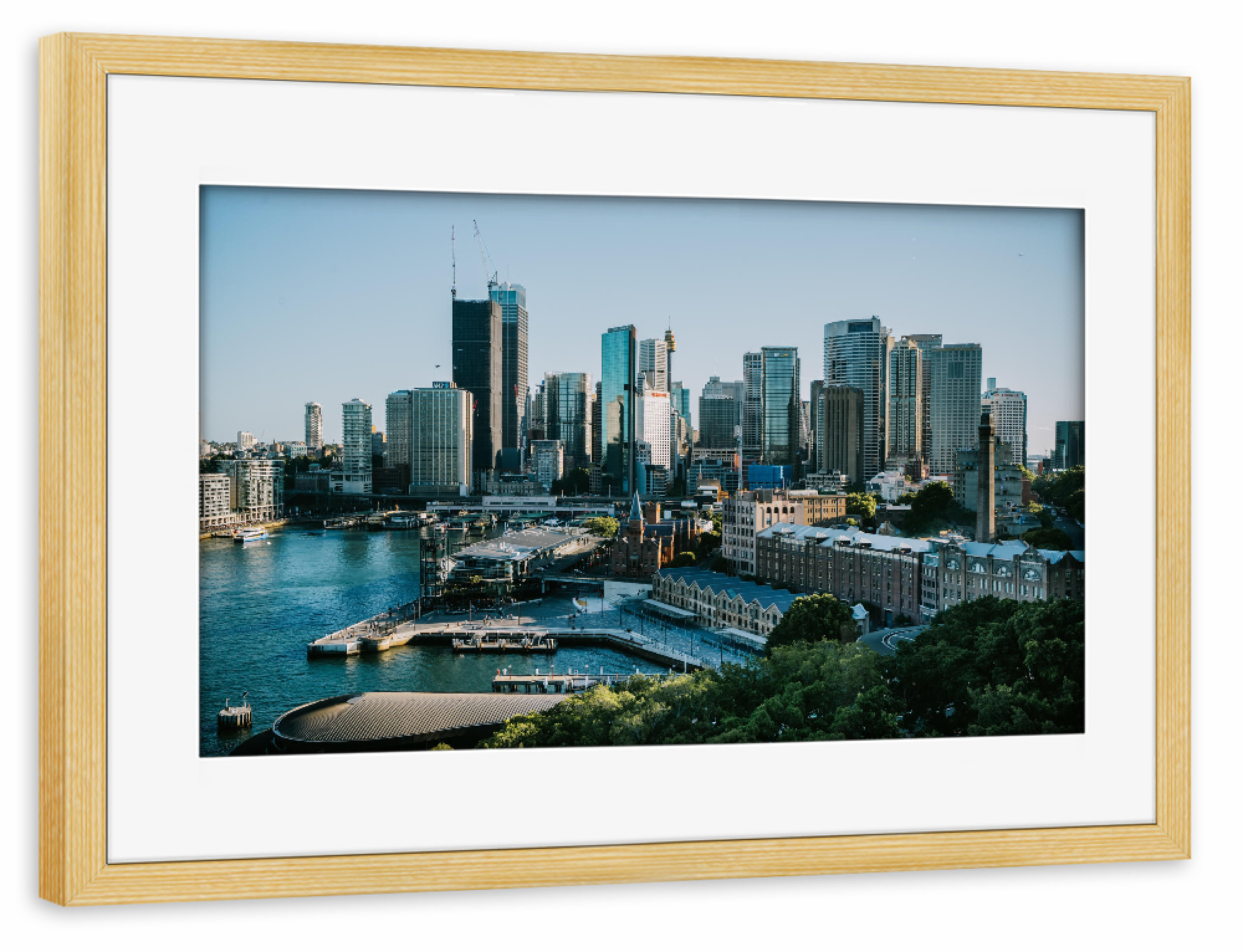 Poster mit Rahmen kiefer "Sydney Skyline - Australien" artboxONE - Städte / Sydney